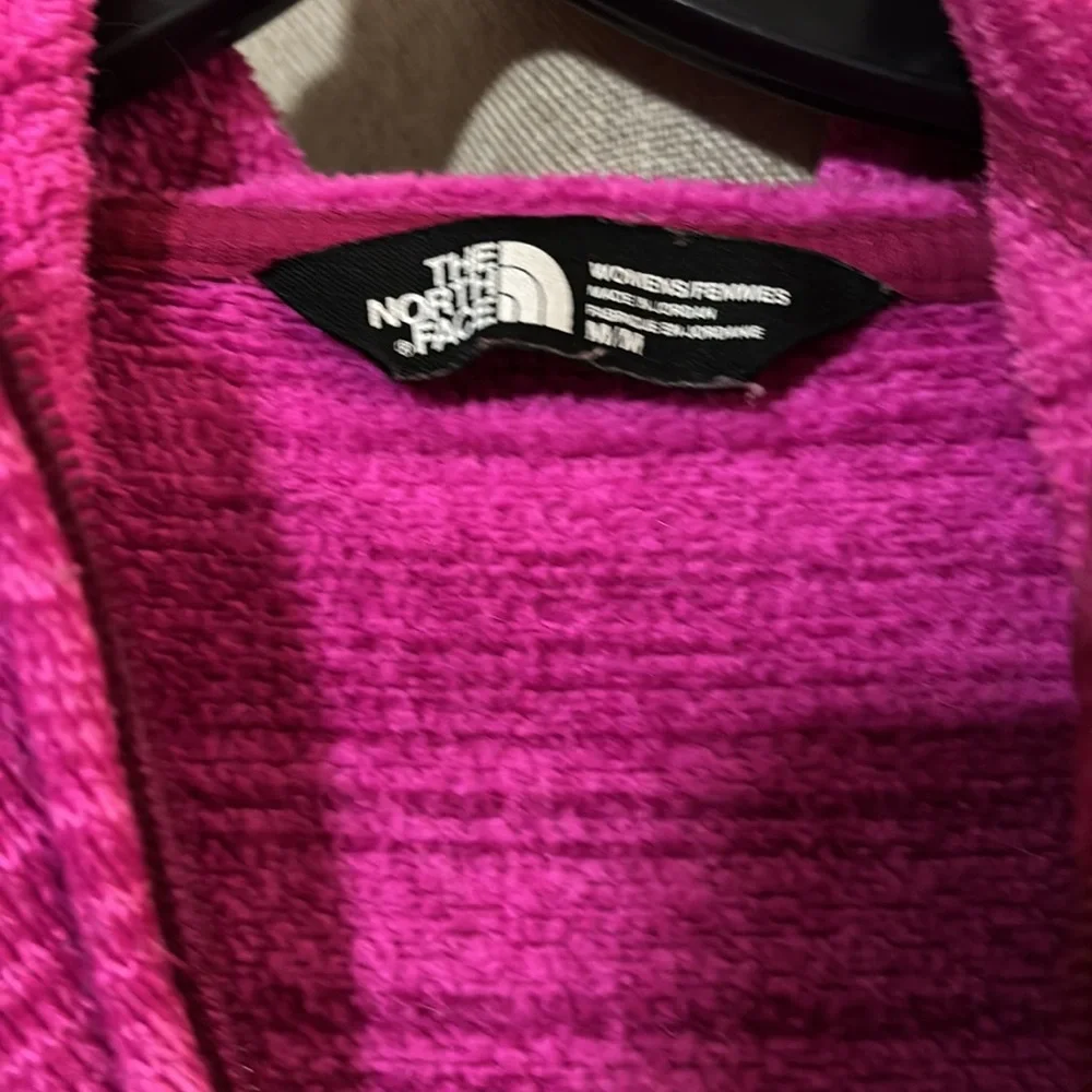 North Face hot pink hooded jacked size M